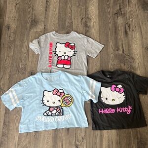 Hello Kitty Juniors T-Shirt Trio - Gray, Light Blue, Black